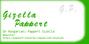 gizella pappert business card